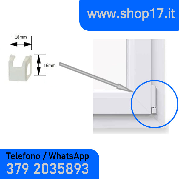 41742 - Tapa para bisagras de herraje MACO para ventanas de PVC y puertas francesas - BLANCO