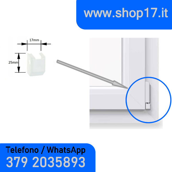 258926 - Tapa para bisagras de herraje ROTO NT para ventanas de PVC y puertas francesas - BLANCO