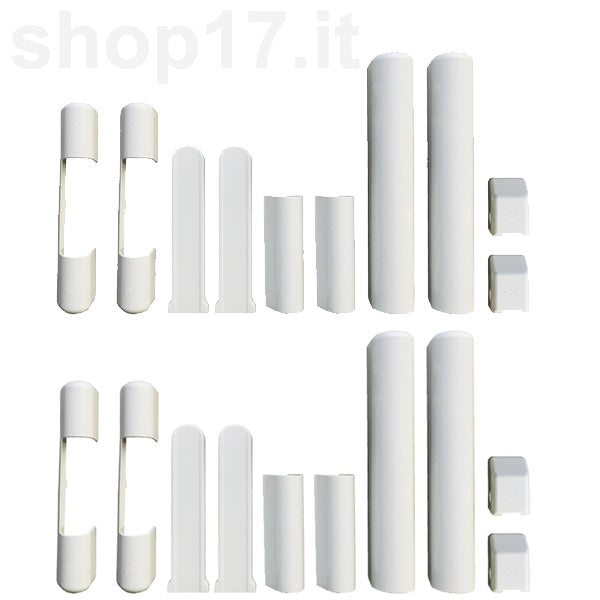 Cubiertas para ROTO NT - BLANCO r07.2 - para bisagras de herraje para ventanas de PVC y puertas francesas