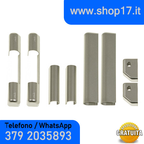 8uds - Tapas para bisagras de herraje ROTO NT para ventanas de PVC y puertas francesas - GRIS TITANIO