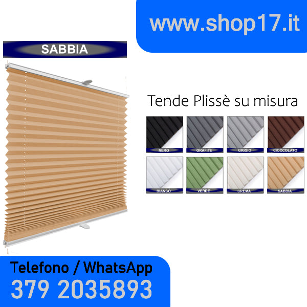 TENDA PLISSETTATA - INSTALLAZIONE NON INVASIVA CON GANCI