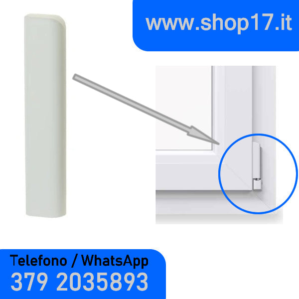 8uds - Funda para bisagras de herraje MACO para ventanas de PVC y puertas francesas - PLATA
