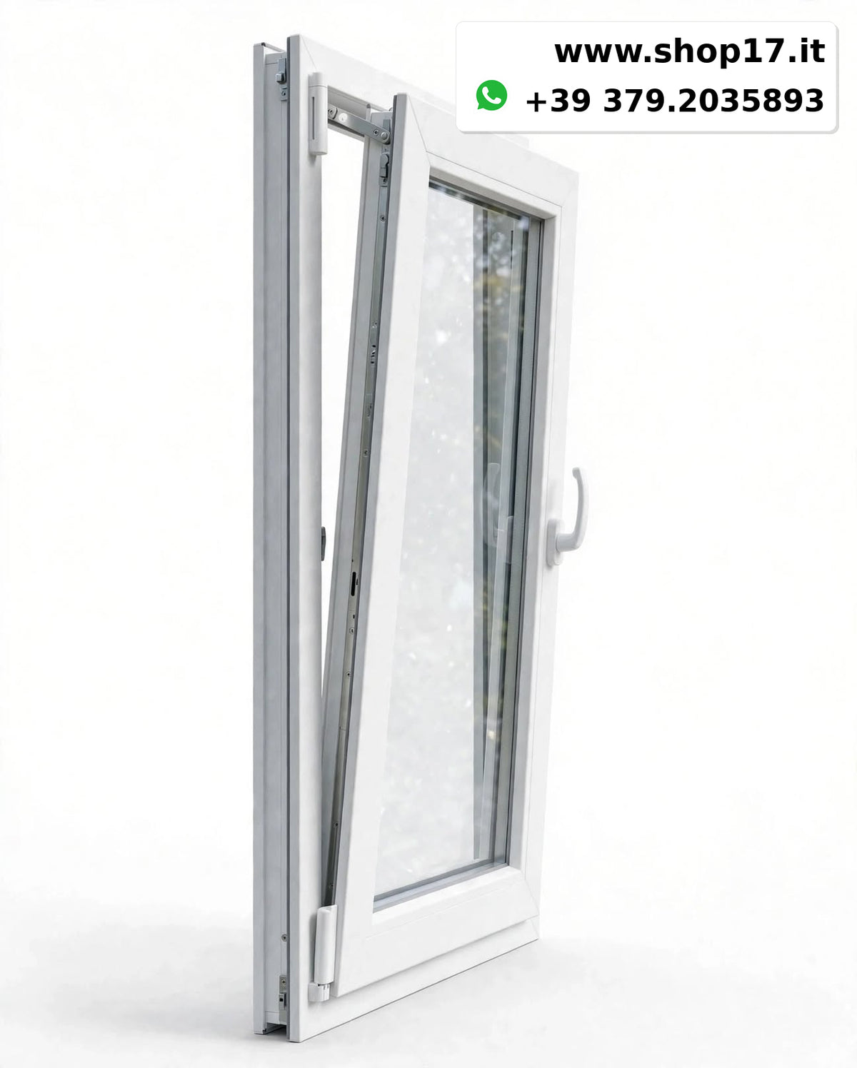 Finestra PVC 80x90 cm Anta Ribalta - Maniglia Destra/Sinistra - PRONTA CONSEGNA
