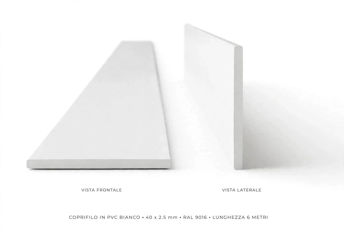 PVC-Drahtabdeckung mit den Maßen 40 x 2,5 mm, Farbe Weiß