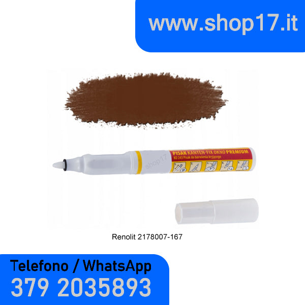 Marcador de retoque para PVC - Kanten Fix Okno PREMIUM - nogal - Renolit 2178007-167