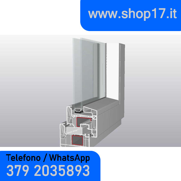 cm 80 x 90 - Finestra in pvc bianca 1 anta (L 800 x H 900 mm - cm 80x90)