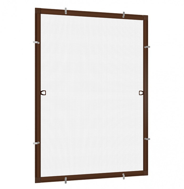 OFFERTA - Zanzariera con telaio in Alluminio fisso per finestre - Tenda antimosche, anti Insetti - RollNet