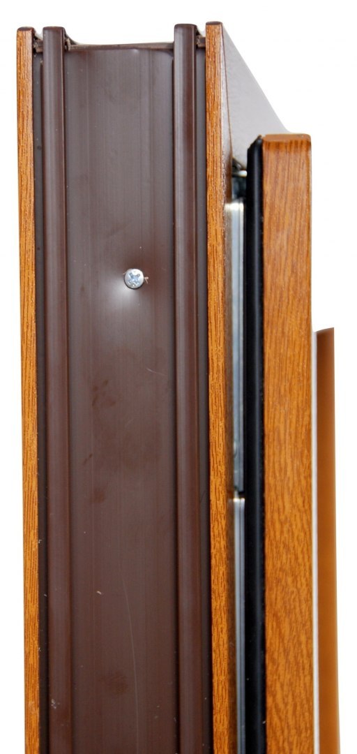 80 x 100 cm - Ventana PVC roble dorado 1 puerta - económica imitación madera (L 800 x H 1000 mm - 80x100 cm)