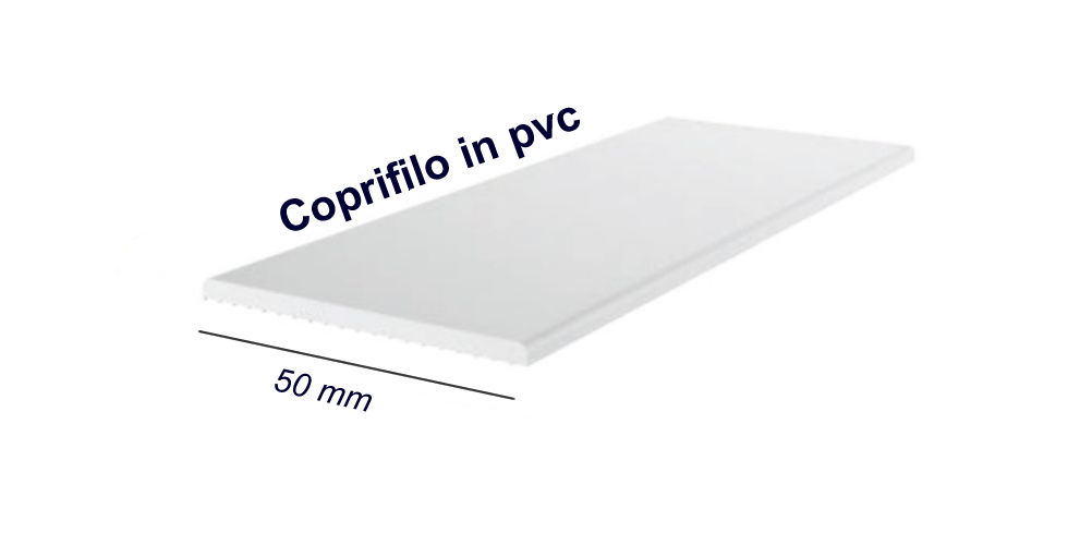 Cubrecables de PVC con adhesivo de 50x1,5 mm, color Blanco