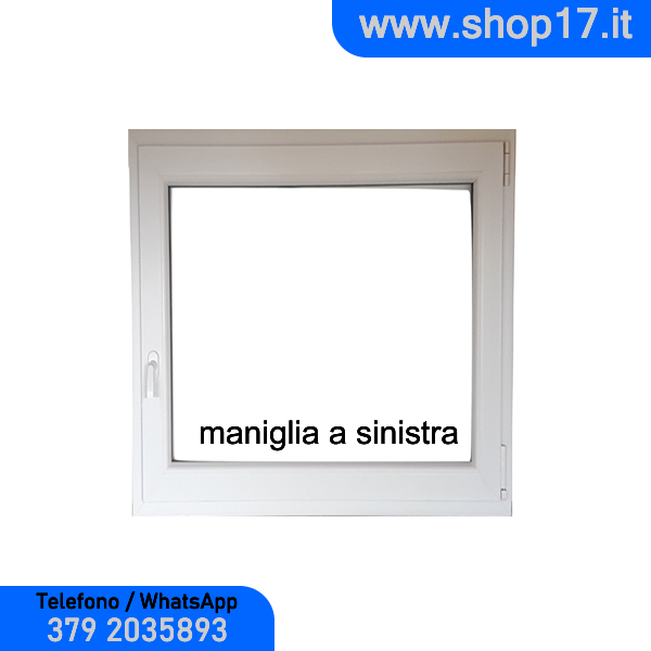 60 x 90 cm - Ventana PVC blanca 1 puerta - económica (L 600 x H 900 mm)