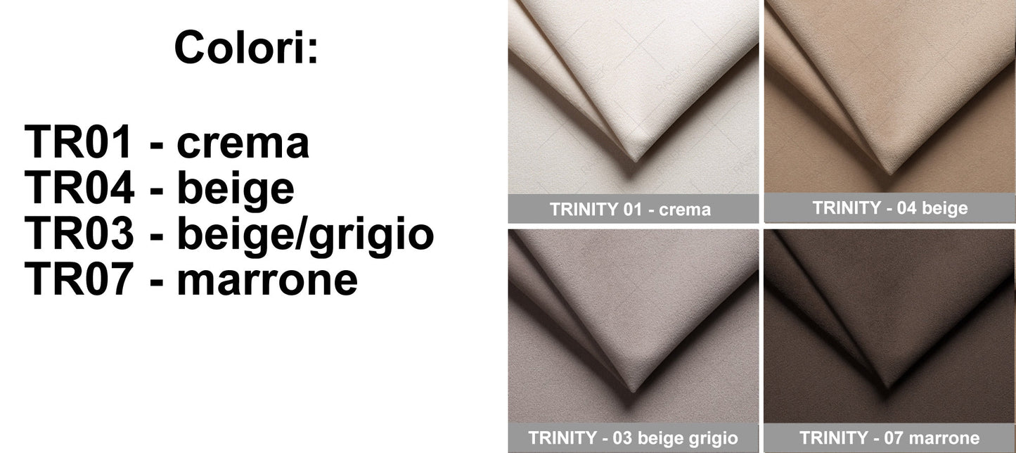 Pannello imbottito da parete larghezza cm 100 x varie altezze - Poggiatesta testiera letto (RS)