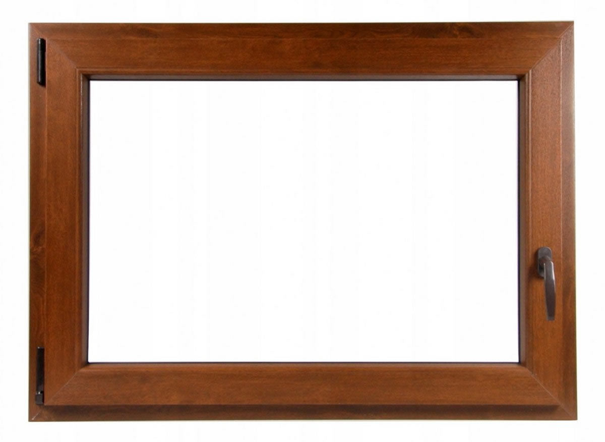 cm 90 x 70 - Finestra in pvc noce 1 anta - economica finto legno (L 90 –  Shop17