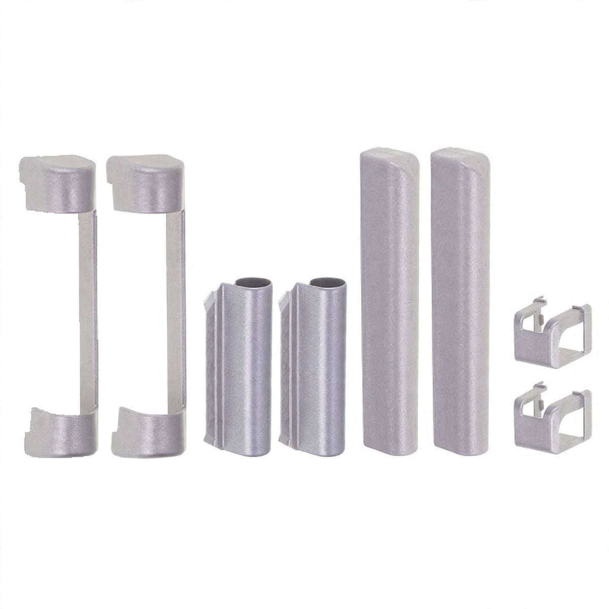 Kit 8 Tappi Copricerniere Argento per Finestre PVC - Originali MACO - Ricambio Completo