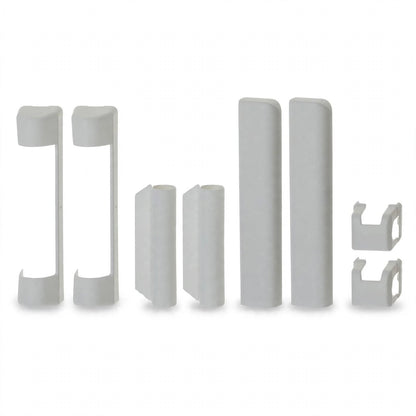 Kit 8 Tappi Copricerniere Grigio per Finestre PVC - Originali MACO - Ricambio Completo