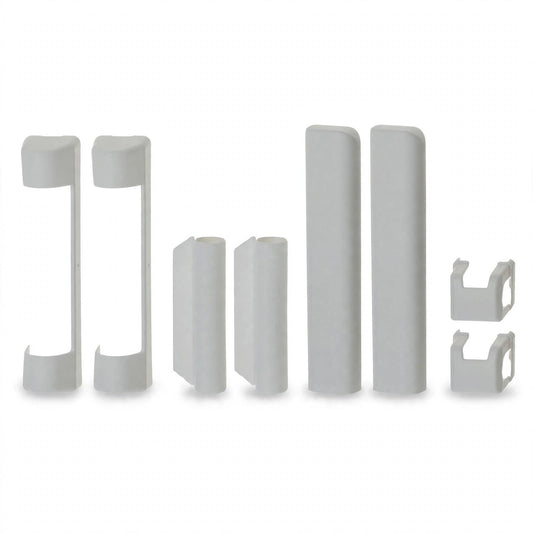 Kit 8 Tappi Copricerniere Grigio per Finestre PVC - Originali MACO - Ricambio Completo