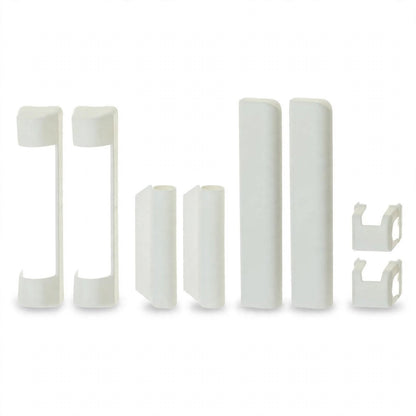 8uds - Funda para bisagras de herraje MACO para ventanas de PVC y puertas francesas - BLANCO