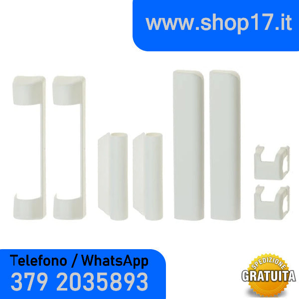 OFFERTA - 8pz Copertura per cerniere ferramenta MACO per finestre e porte finestre in pvc - BIANCO