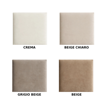 Pannelli imbottiti da parete in velluto Trinity varie misure - 20 colori disponibili - prodotto artigianale