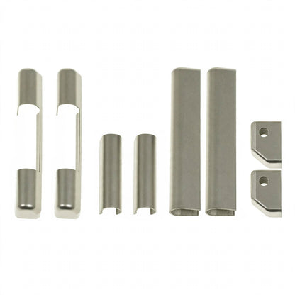 8uds - Tapas para bisagras de herraje ROTO NT para ventanas de PVC y puertas francesas - GRIS TITANIO