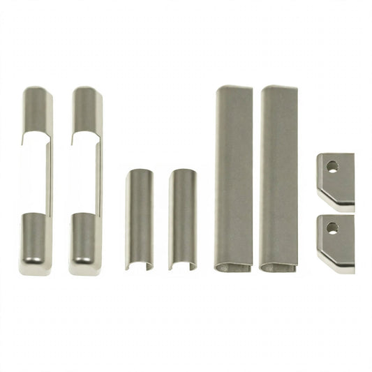 8uds - Tapas para bisagras de herraje ROTO NT para ventanas de PVC y puertas francesas - GRIS TITANIO