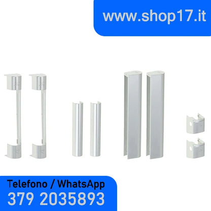 Kit 8 Copricerniere ROTO NX Argento RAL 9006 R01.1 Originali