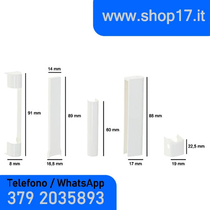 Kit 10 Copricerniere ROTO NX Bianco RAL 9016 R07.2 Originali