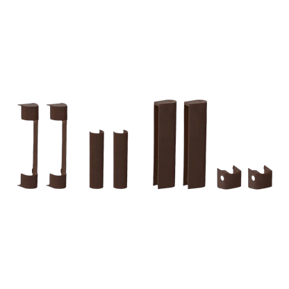 Kit 8 Copricerniere ROTO NX Marrone RAL 8017 R04.4 Originali