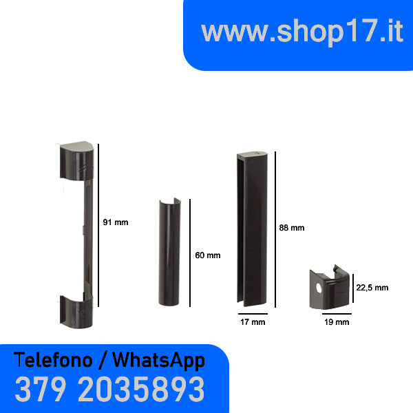 OFFERTA - Roto NX MARRONE - 8pz Coperture per cerniere - ferramenta per finestre e porte finestre in pvc - MARRONE r04.4