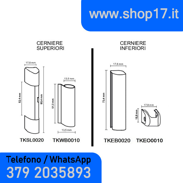 OFFERTA - Coperture per SIEGENIA TITAN AF - BIANCO 9016 - per cerniere ferramenta  per finestre e porte finestre in pvc
