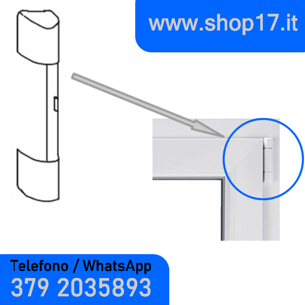 OFFERTA - Coperture per SIEGENIA TITAN AF - BIANCO 9016 - per cerniere ferramenta  per finestre e porte finestre in pvc