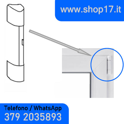 OFFERTA - Coperture per SIEGENIA TITAN AF - BIANCO 9016 - per cerniere ferramenta  per finestre e porte finestre in pvc