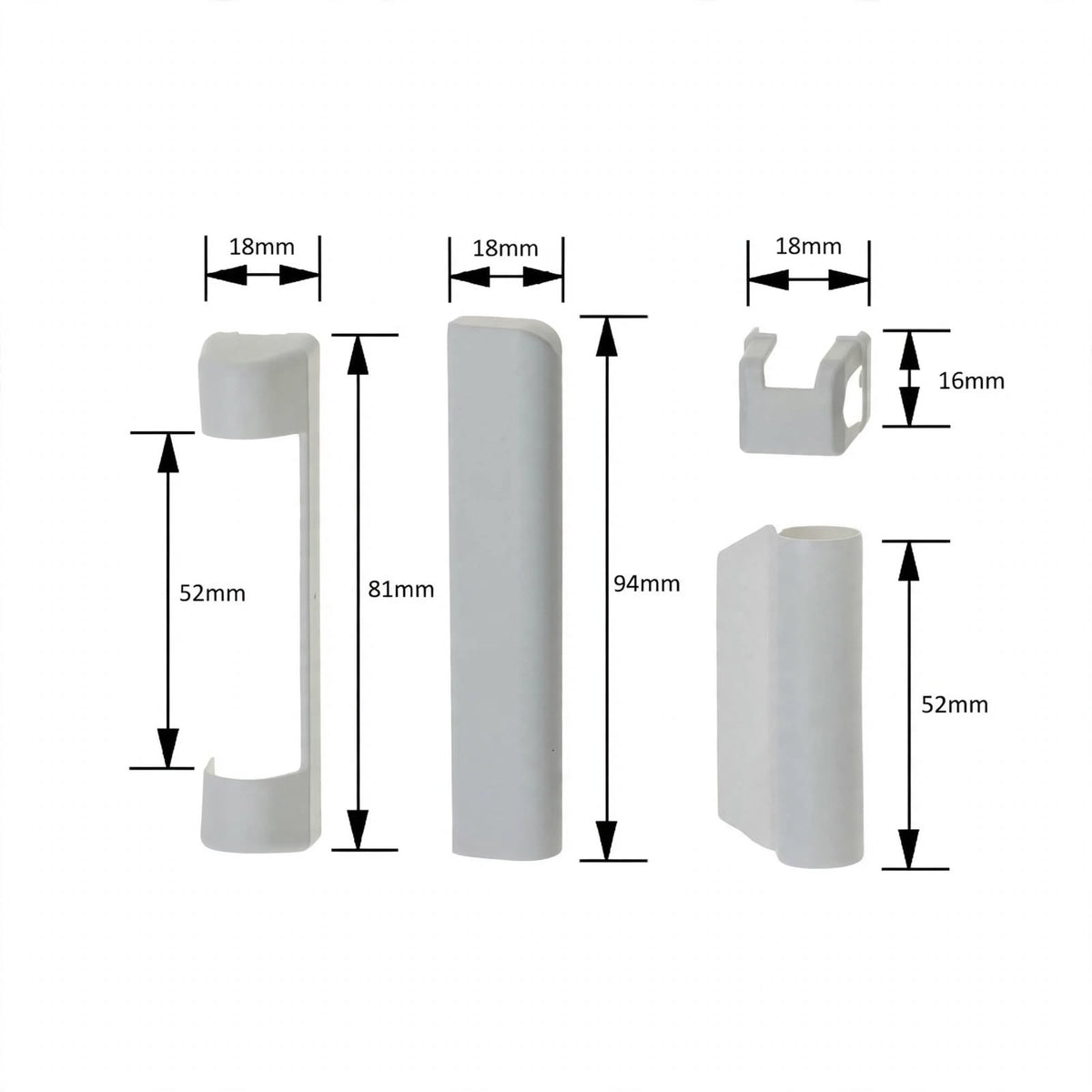 Kit 8 Tappi Copricerniere Grigio per Finestre PVC - Originali MACO - Ricambio Completo