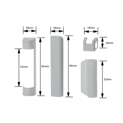 Kit 8 Tappi Copricerniere Grigio per Finestre PVC - Originali MACO - Ricambio Completo