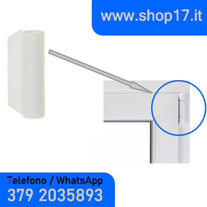 OFFERTA - 8pz Copertura per cerniere ferramenta MACO per finestre e porte finestre in pvc - BIANCO