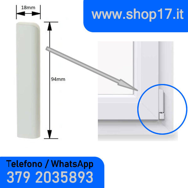 OFFERTA - 8pz Copertura per cerniere ferramenta MACO per finestre e porte finestre in pvc - BIANCO