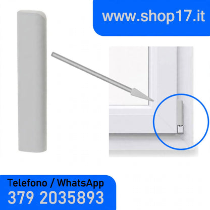 Kit 8 Tappi Copricerniere Grigio per Finestre PVC - Originali MACO - Ricambio Completo