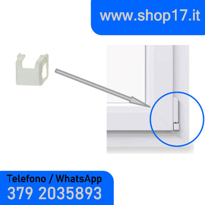 OFFERTA - 8pz Copertura per cerniere ferramenta MACO per finestre e porte finestre in pvc - BIANCO