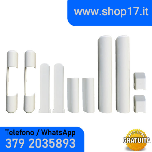 10pz - Coperture per cerniere ferramenta ROTO NT per finestre e porte finestre in pvc - BIANCO r07.2