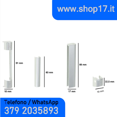 OFFERTA - Roto NX ARGENTO - 4pz Coperture per cerniere - ferramenta per finestre e porte finestre in pvc - ARGENTO r01.1