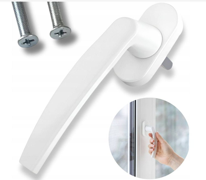 Martellina DK Bianca per Finestra PVC - in alluminio RAL 9016 - Quadro 7x35mm - Scatto 45°