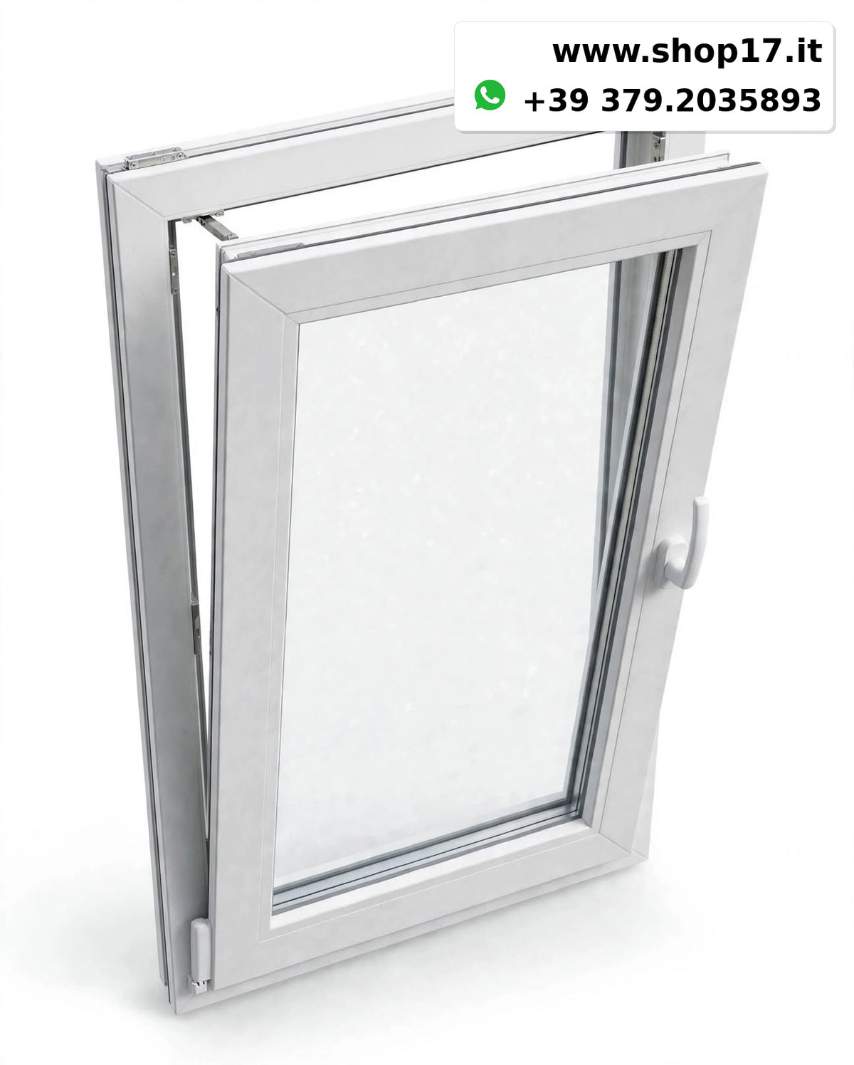Finestra PVC 80x90 cm Anta Ribalta - Maniglia Destra/Sinistra - PRONTA CONSEGNA