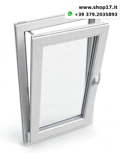Finestra PVC 80x90 cm Anta Ribalta - Maniglia Destra/Sinistra - PRONTA CONSEGNA