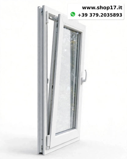 Finestra PVC 80x90 cm Anta Ribalta - Maniglia Destra/Sinistra - PRONTA CONSEGNA