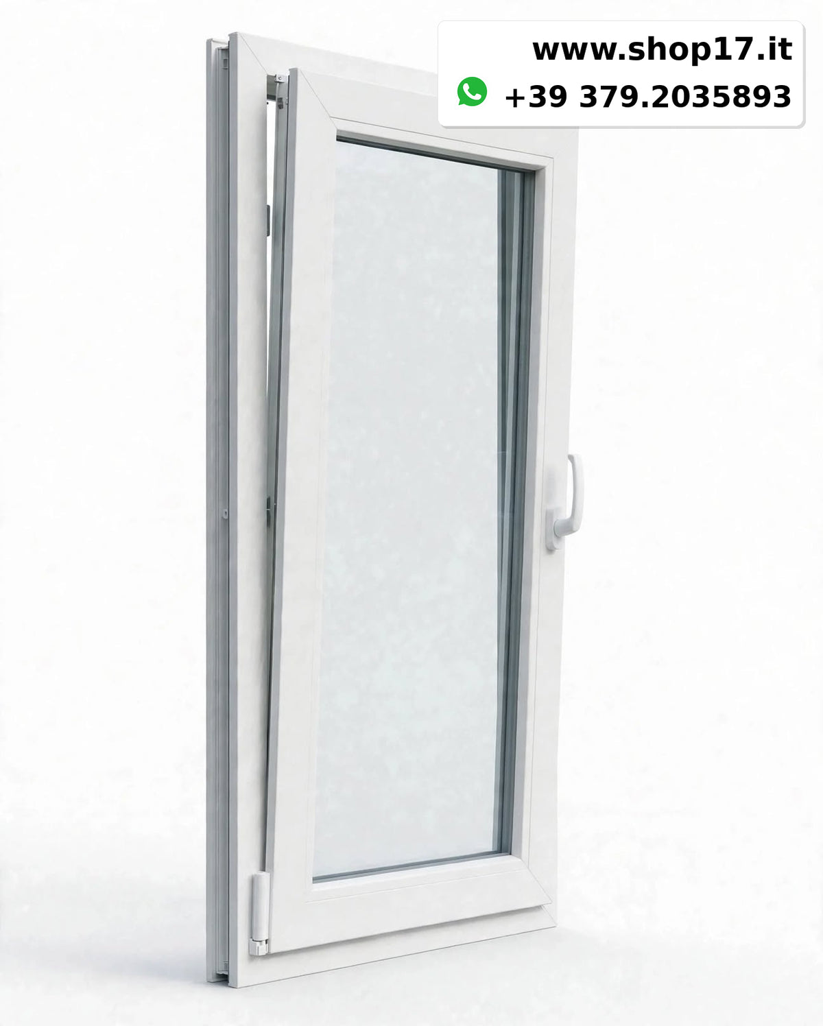 Finestra PVC 80x90 cm Anta Ribalta - Maniglia Destra/Sinistra - PRONTA CONSEGNA