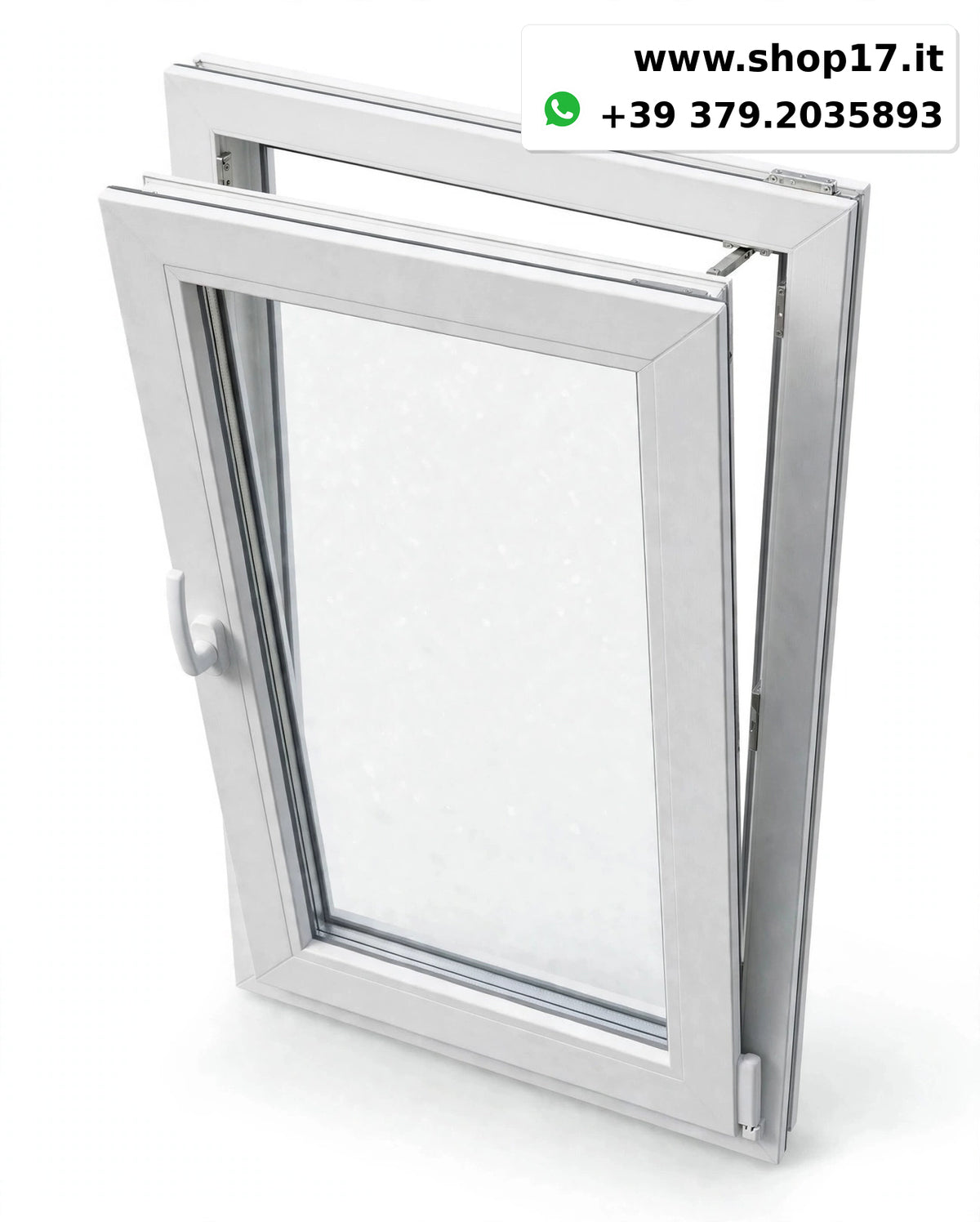 Finestra PVC 80x90 cm Anta Ribalta - Maniglia Destra/Sinistra - PRONTA CONSEGNA