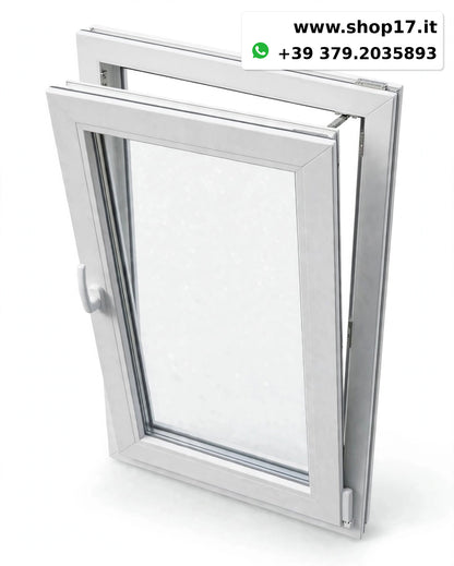Finestra PVC 80x90 cm Anta Ribalta - Maniglia Destra/Sinistra - PRONTA CONSEGNA