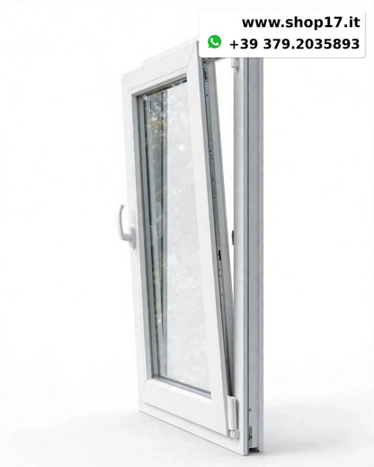Finestra PVC 80x90 cm Anta Ribalta - Maniglia Destra/Sinistra - PRONTA CONSEGNA
