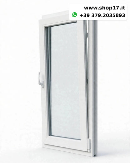 Finestra PVC 80x90 cm Anta Ribalta - Maniglia Destra/Sinistra - PRONTA CONSEGNA