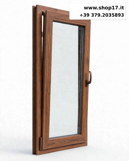 Finestra PVC 1 anta Noce 100x100 - vista 6