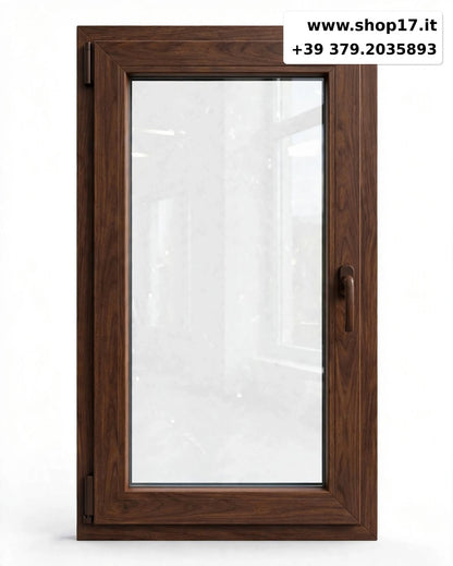 Finestra PVC 1 anta Noce 100x100 - vista 4